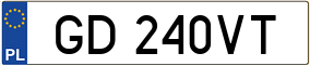 Trailer License Plate